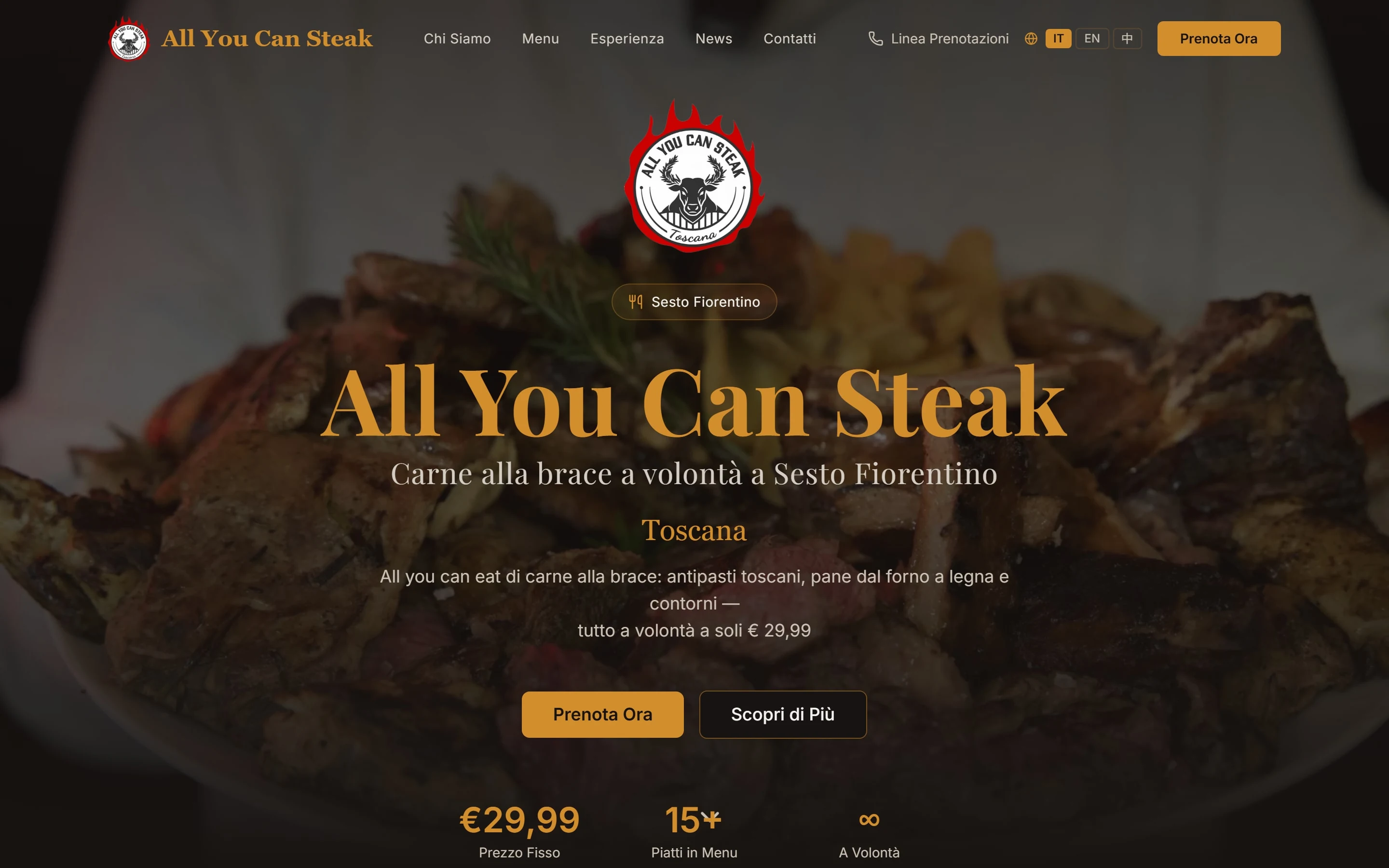All You Can Steak: la home su computer