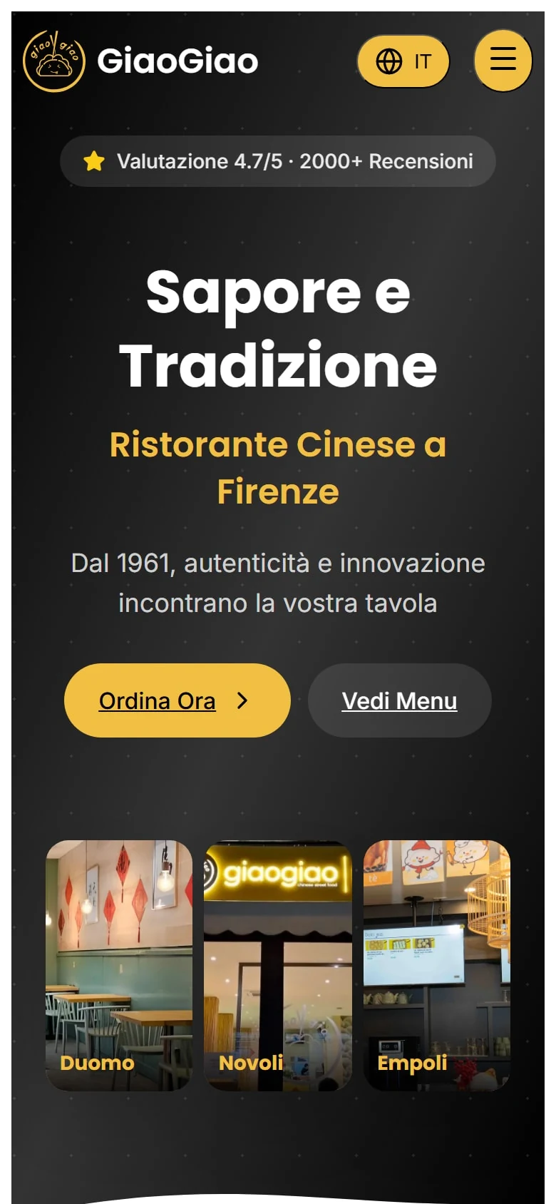GiaoGiao: la home su telefono